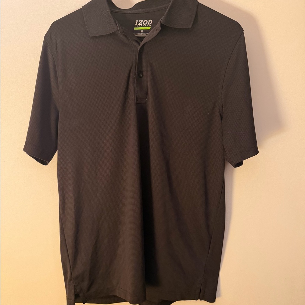 Izod Men's Black Short-Sleeve Performance Polo